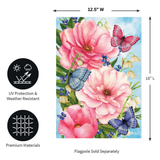 ‘Pink Peonies’ Decorative Flag