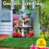 ‘Spring Bath Birds’ Decorative Flag