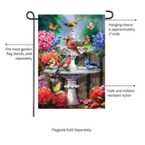 ‘Spring Bath Birds’ Decorative Flag