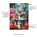 ‘Spring Bath Birds’ Decorative Flag