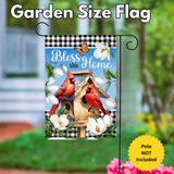 ‘Bless This Home Cardinal’ Decorative Flag