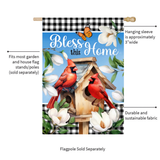 ‘Bless This Home Cardinal’ Decorative Flag