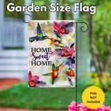 ‘Home Sweet Home Hummingbirds’ Decorative Flag