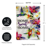 ‘Home Sweet Home Hummingbirds’ Decorative Flag