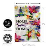 ‘Home Sweet Home Hummingbirds’ Decorative Flag