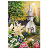 ‘Church in Spring’ Decorative Flag