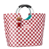 SWIG "GameDay Gingham Crimson" Loopi Tote Bag