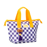 SWIG “GameDay Gingham Purple + Yellow” Lunchi Lunch Bag