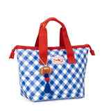 SWIG “GameDay Gingham Royal + Red” Lunchi Lunch Bag
