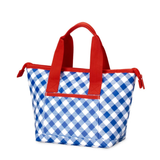 SWIG “GameDay Gingham Royal + Red” Lunchi Lunch Bag