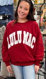 LULU MAC Sweatshirt ‘Crimson / White’