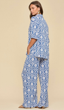 Dear Scarlett “Ocean Tide” Resort Pant Set, Blue
