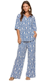 Dear Scarlett “Ocean Tide” Resort Pant Set, Blue