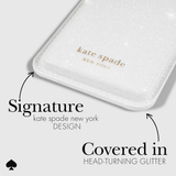 CASE-MATE, Kate Spade Wallet MagSafe White Glitter