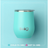 SWIG Shimmer 12oz Stemless Wine, Assorted Colors