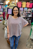 Zenana Corded Oversized Top, Assorted Colors