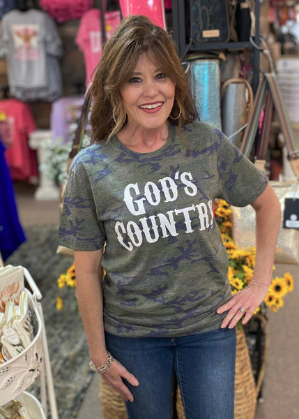 “God’s Country” T-Shirt In Camo