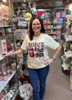 “Running On Dr. Pepper and God’s Grace” T-Shirt In Off White