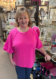 Andree Oversized Terry Top, Assorted Colors