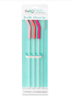 Swig Reusable Mega Straw Set In Pink