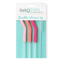 Swig Reusable Mega Straw Set In Pink