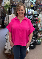Jodifl V-Neck Collar Top, Assorted Colors