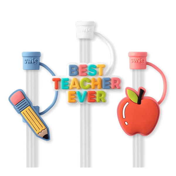 Swig “Teacher Life” Mega Mug Straw Topper Set