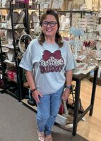 Bulldogs Coquette Football T-Shirt In Lt Gray