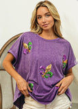BiBi Sequin FDL Mardi Gras Top