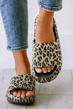 Poolside Leopard Print Slides