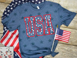 “USA Stars” T-Shirt In Navy