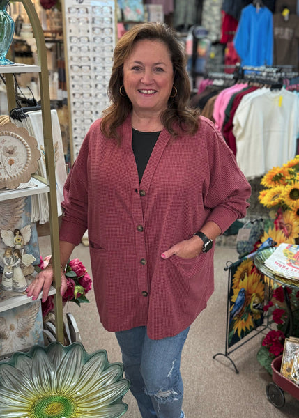 Andrée Waffle Knit Lightweight Cardigan, Assorted Colors