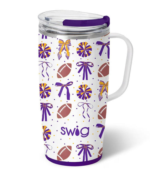 Swig "We’ve Got Spirit Purple & Yellow" 22oz Travel Mug