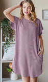 HEIMISH Solid Urban Ribbed Mini Dress, Assorted Colors