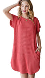 HEIMISH Solid Urban Ribbed Mini Dress, Assorted Colors