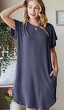 HEIMISH Solid Urban Ribbed Mini Dress, Assorted Colors