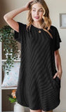 HEIMISH Solid Urban Ribbed Mini Dress, Assorted Colors