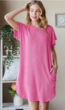 HEIMISH Solid Urban Ribbed Mini Dress, Assorted Colors