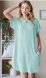 HEIMISH Solid Urban Ribbed Mini Dress, Assorted Colors