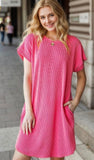 HEIMISH Solid Urban Ribbed Mini Dress, Assorted Colors