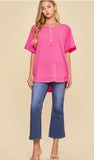 Dear Scarlett Textured Terry Knit Top, Assorted Colors