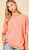 Dear Scarlett Textured Terry Knit Top, Assorted Colors