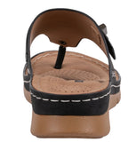 Good Choice Shoes “Arla” Hardware Thong Sandal In Black