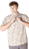 Simply Southern Men’s Coastal Button Down, Green Camo