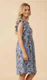 HEIMISH Floral Pinstripe Babydoll Dress