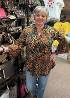 Dear Scarlett "Liz" Bell Sleeve Top in Hunter Green