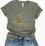 Camouflage Buck T-Shirt, Assorted Colors