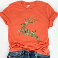 Camouflage Buck T-Shirt, Assorted Colors