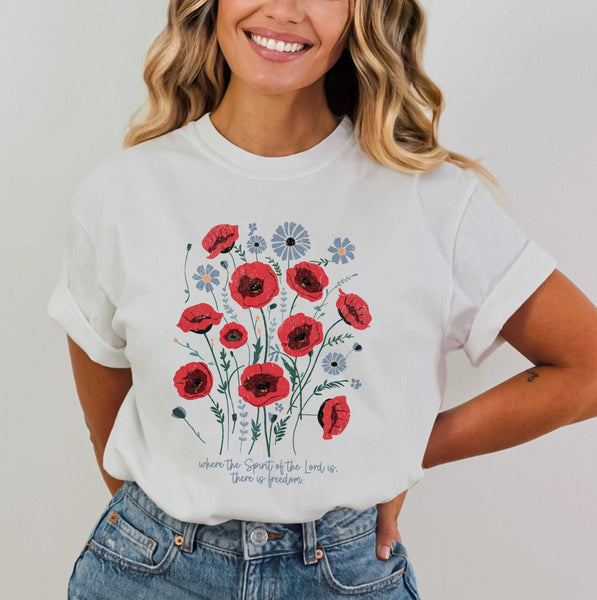 Scripted Pearl “There Is Freedom” Comfort Color T-Shirt