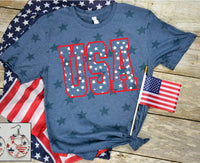 “USA Stars” T-Shirt In Navy